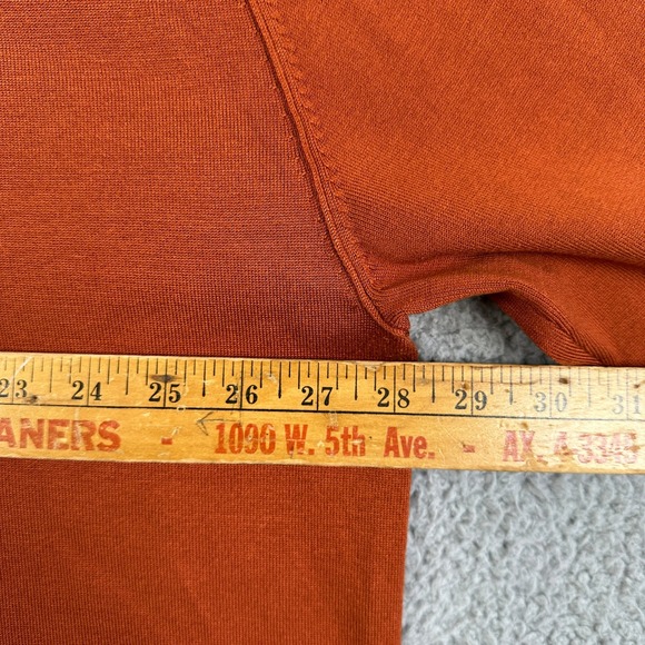 Tommy Bahama Silk Nylon Blend Sweater Polo Mens 2XL Orange Long Sleeve Outdoor - Picture 6 of 8